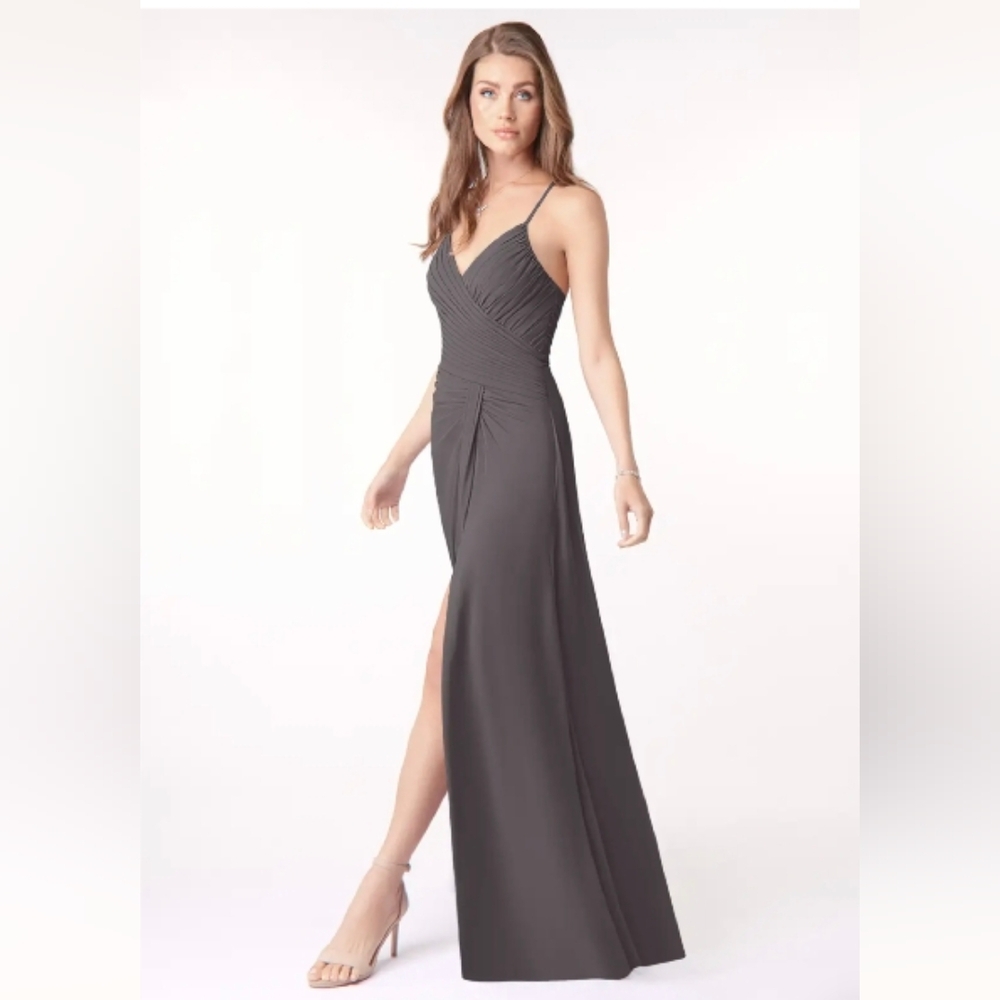 🆕Azazie Steel Gray Sleeveless Maxi Dress